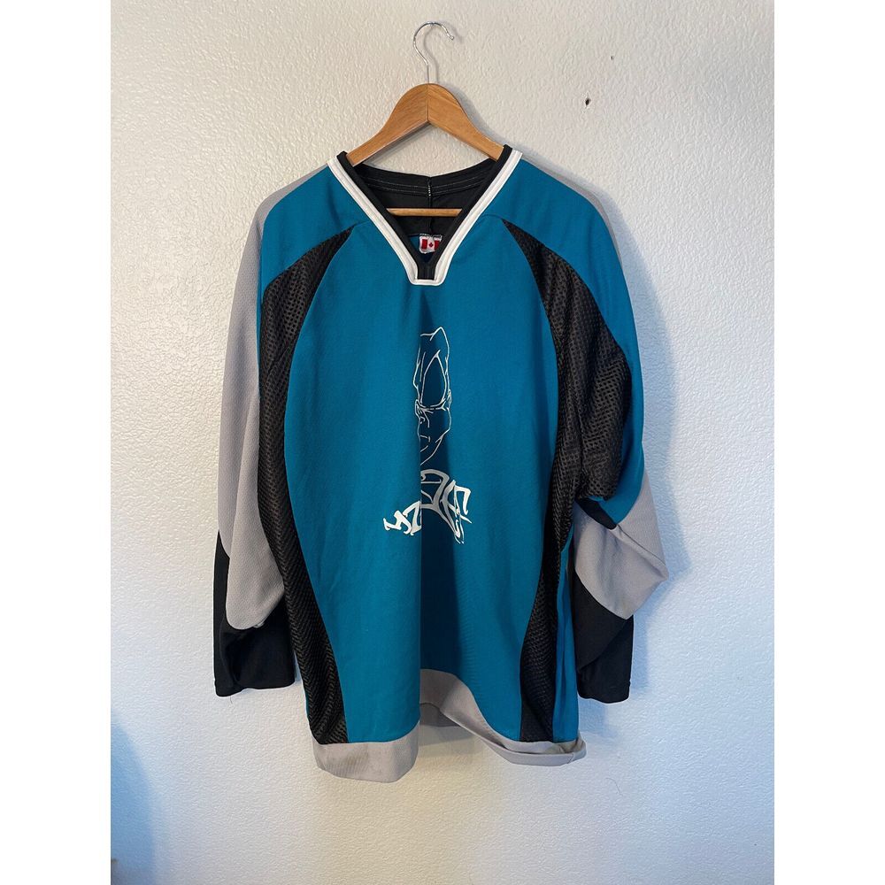 Vintage Mischief Long Sleeve Hockey‎ Hip Hop Jersey Size XL Rap Tee CCM STAINS